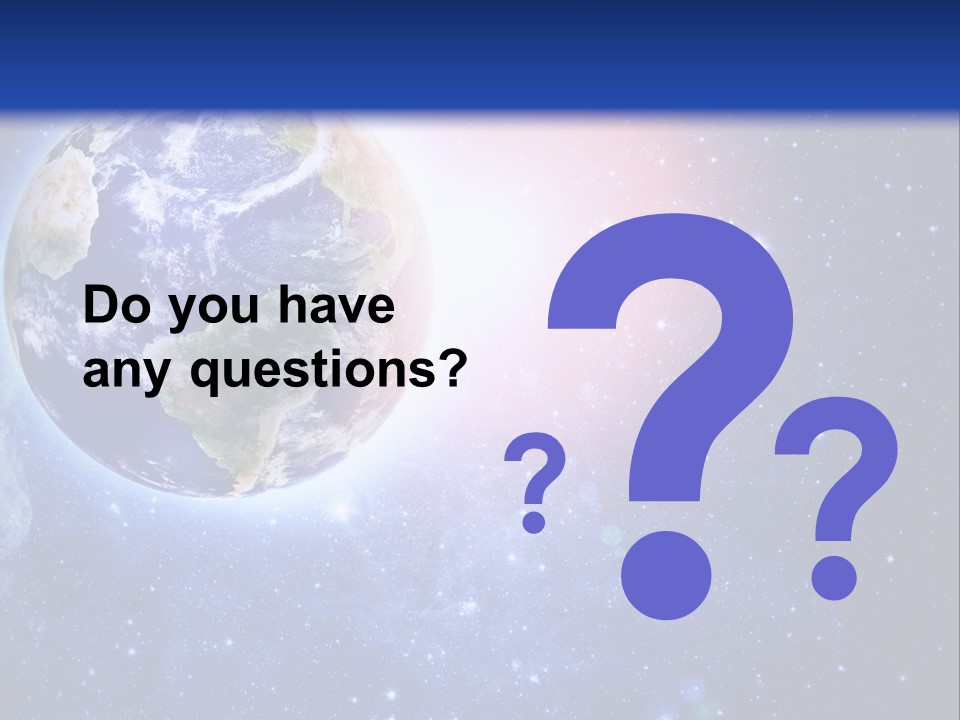 A Picture Of The Earth With Stars In The Background PowerPoint Template