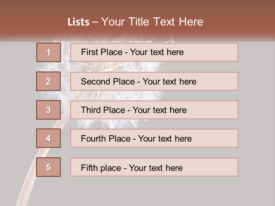 A Dandelion Powerpoint Presentation With A Black Background PowerPoint Template