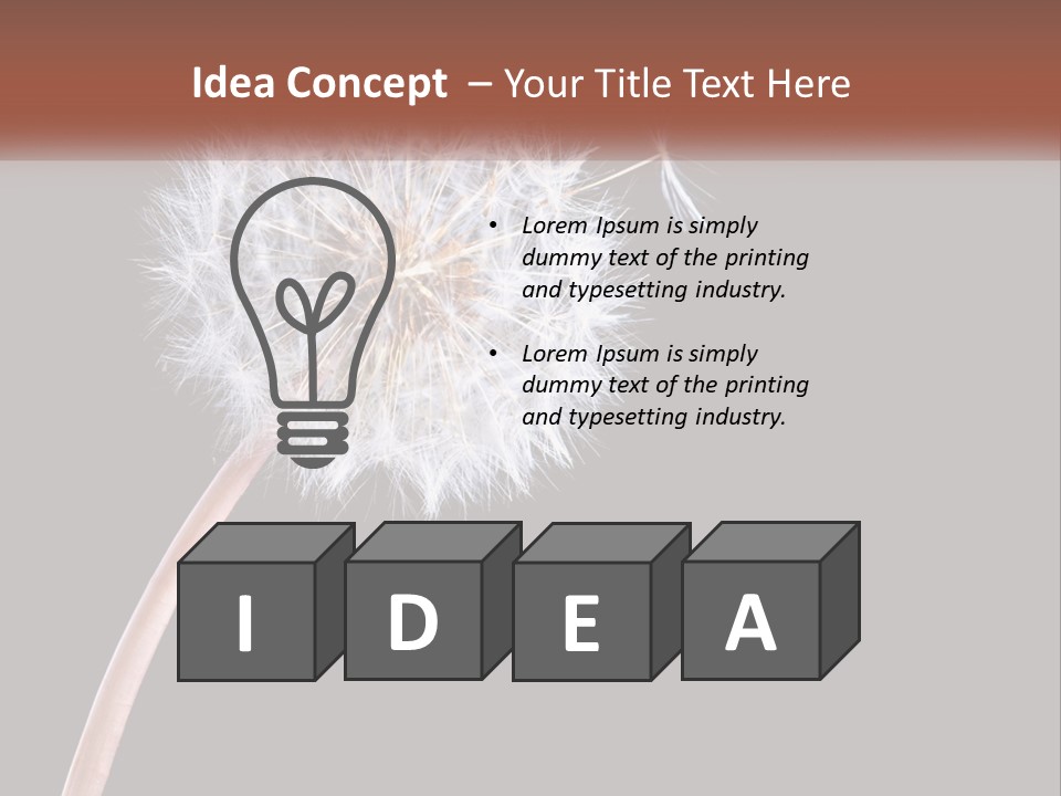 A Dandelion Powerpoint Presentation With A Black Background PowerPoint Template