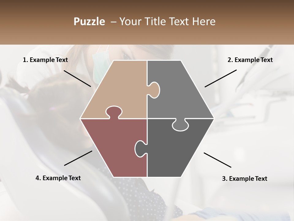 A Young Girl Getting Her Teeth Checked By A Dentist PowerPoint Template