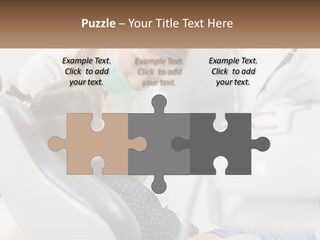 A Young Girl Getting Her Teeth Checked By A Dentist PowerPoint Template