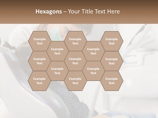 A Young Girl Getting Her Teeth Checked By A Dentist PowerPoint Template