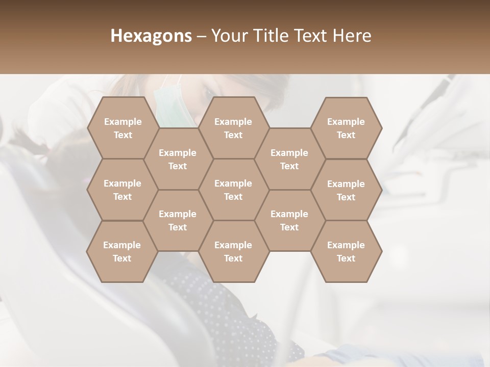 A Young Girl Getting Her Teeth Checked By A Dentist PowerPoint Template