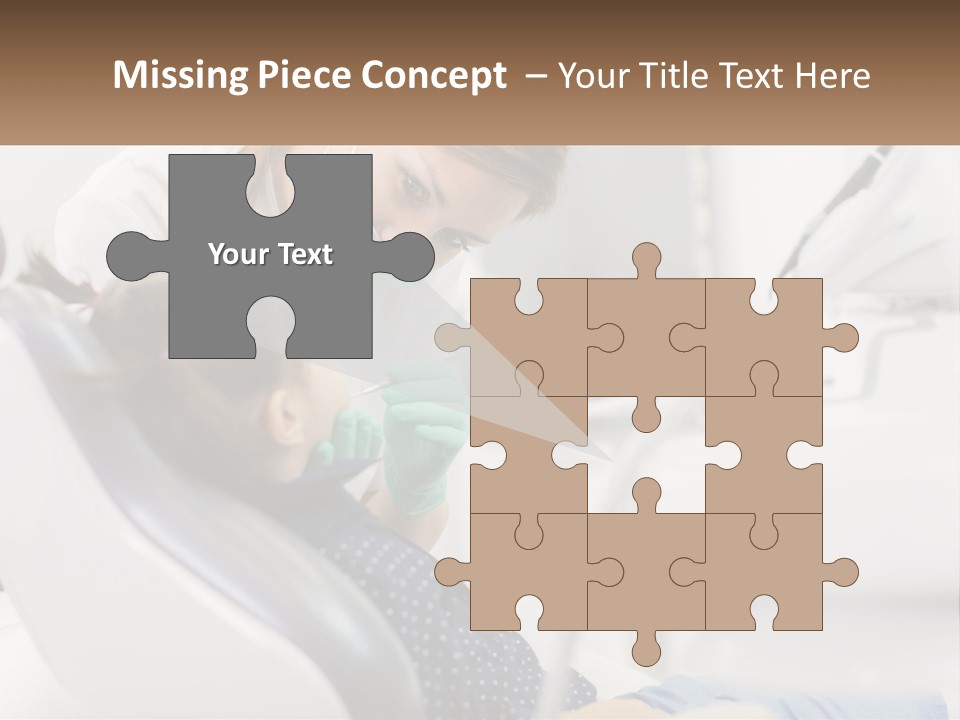 A Young Girl Getting Her Teeth Checked By A Dentist PowerPoint Template