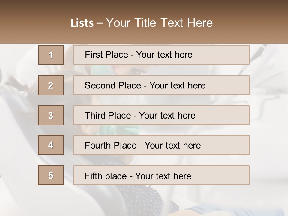 A Young Girl Getting Her Teeth Checked By A Dentist PowerPoint Template