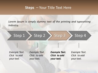 A Young Girl Getting Her Teeth Checked By A Dentist PowerPoint Template