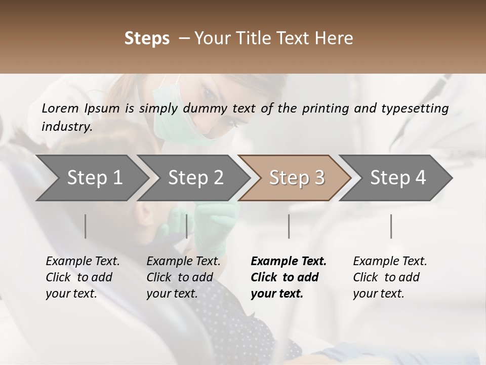 A Young Girl Getting Her Teeth Checked By A Dentist PowerPoint Template