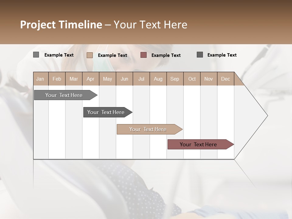 A Young Girl Getting Her Teeth Checked By A Dentist PowerPoint Template