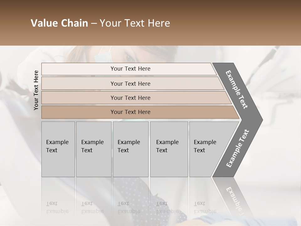 A Young Girl Getting Her Teeth Checked By A Dentist PowerPoint Template