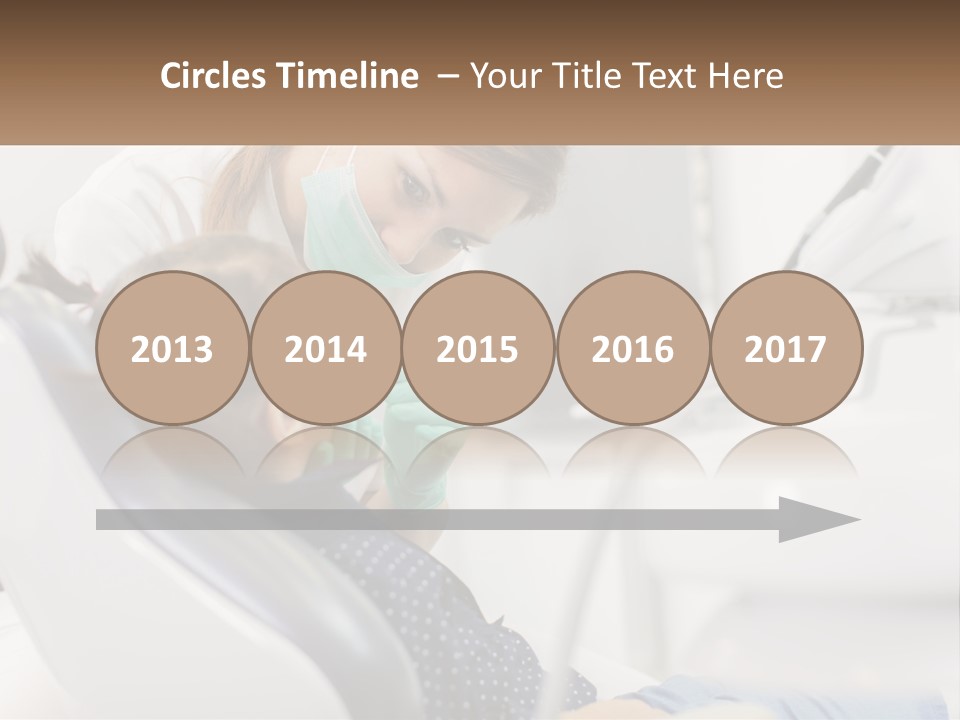 A Young Girl Getting Her Teeth Checked By A Dentist PowerPoint Template