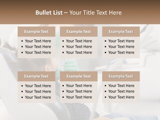 A Young Girl Getting Her Teeth Checked By A Dentist PowerPoint Template