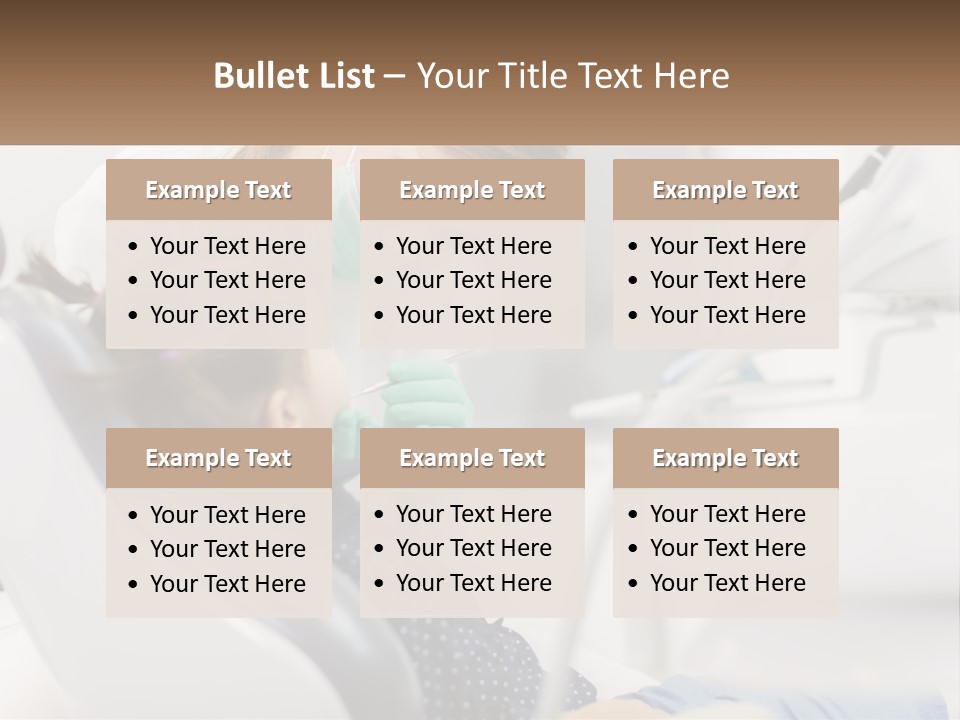 A Young Girl Getting Her Teeth Checked By A Dentist PowerPoint Template