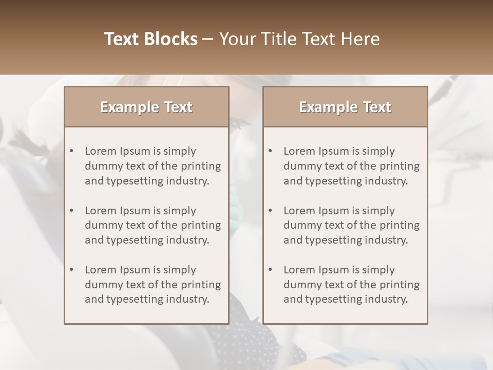 A Young Girl Getting Her Teeth Checked By A Dentist PowerPoint Template