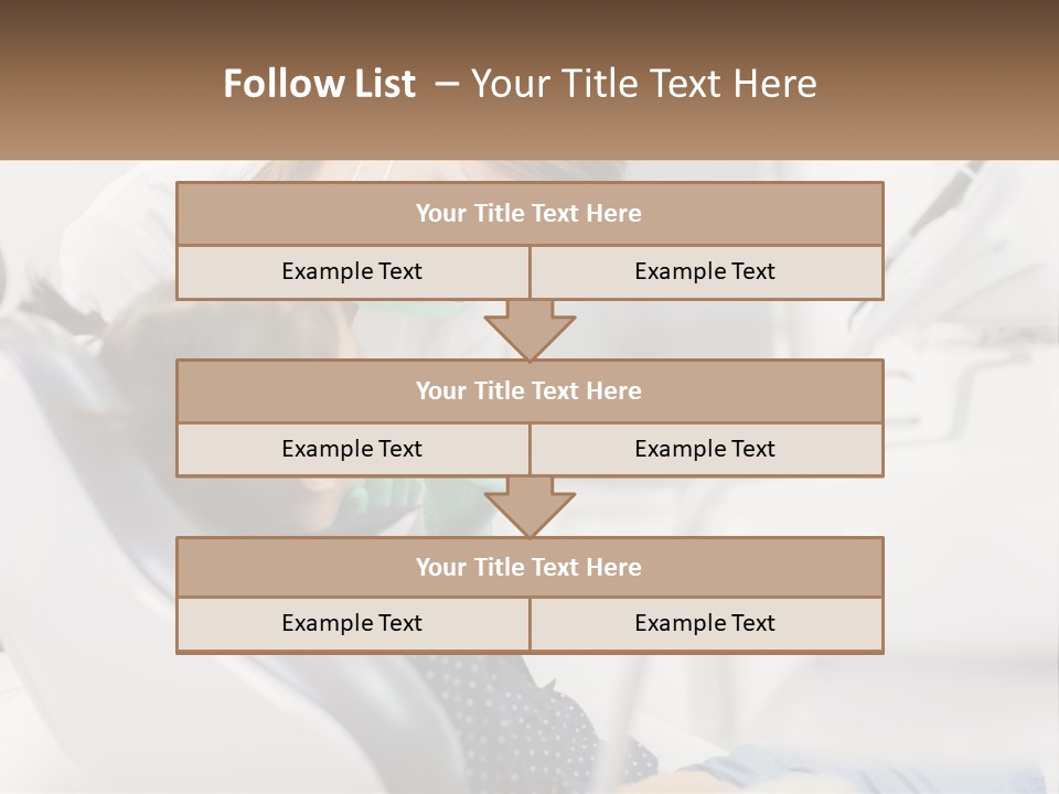 A Young Girl Getting Her Teeth Checked By A Dentist PowerPoint Template