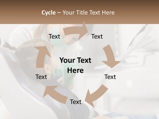 A Young Girl Getting Her Teeth Checked By A Dentist PowerPoint Template