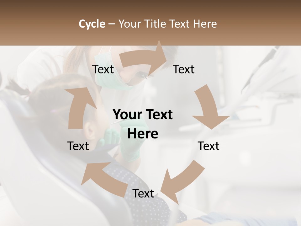 A Young Girl Getting Her Teeth Checked By A Dentist PowerPoint Template