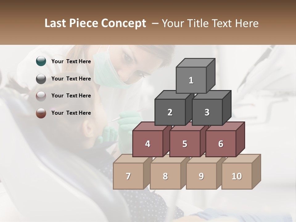 A Young Girl Getting Her Teeth Checked By A Dentist PowerPoint Template