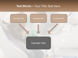A Young Girl Getting Her Teeth Checked By A Dentist PowerPoint Template