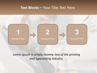 A Young Girl Getting Her Teeth Checked By A Dentist PowerPoint Template