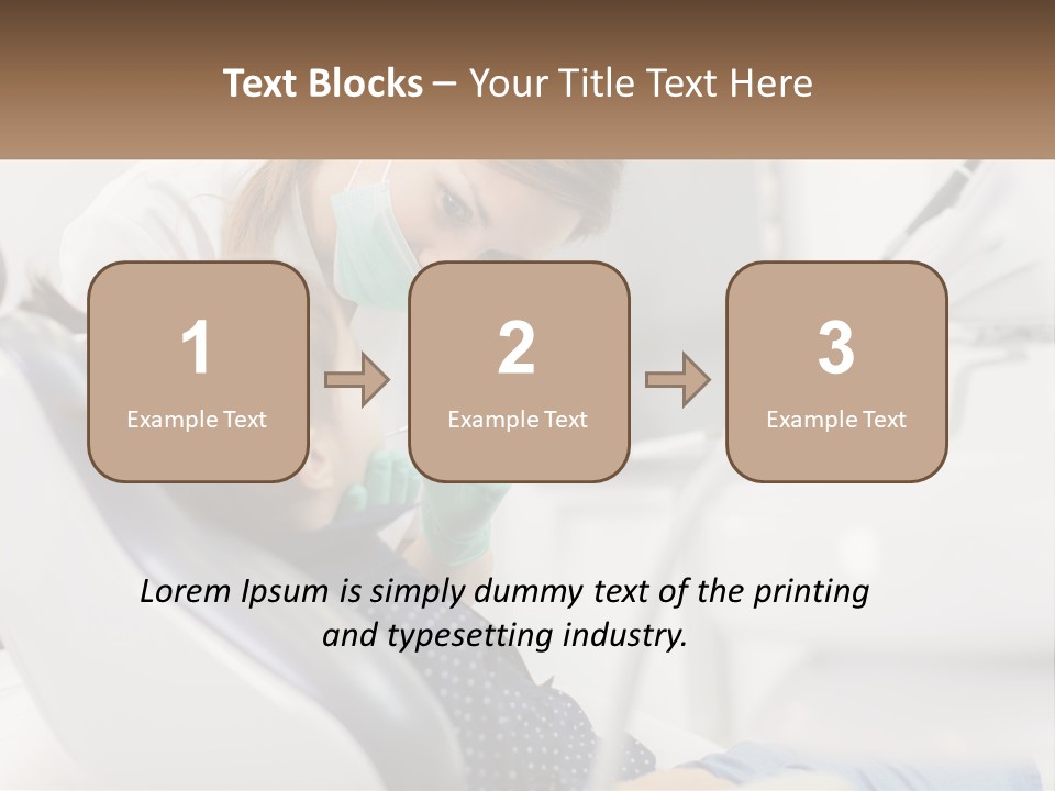 A Young Girl Getting Her Teeth Checked By A Dentist PowerPoint Template