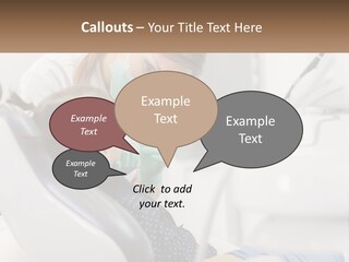 A Young Girl Getting Her Teeth Checked By A Dentist PowerPoint Template