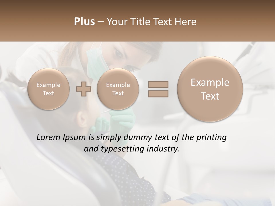 A Young Girl Getting Her Teeth Checked By A Dentist PowerPoint Template