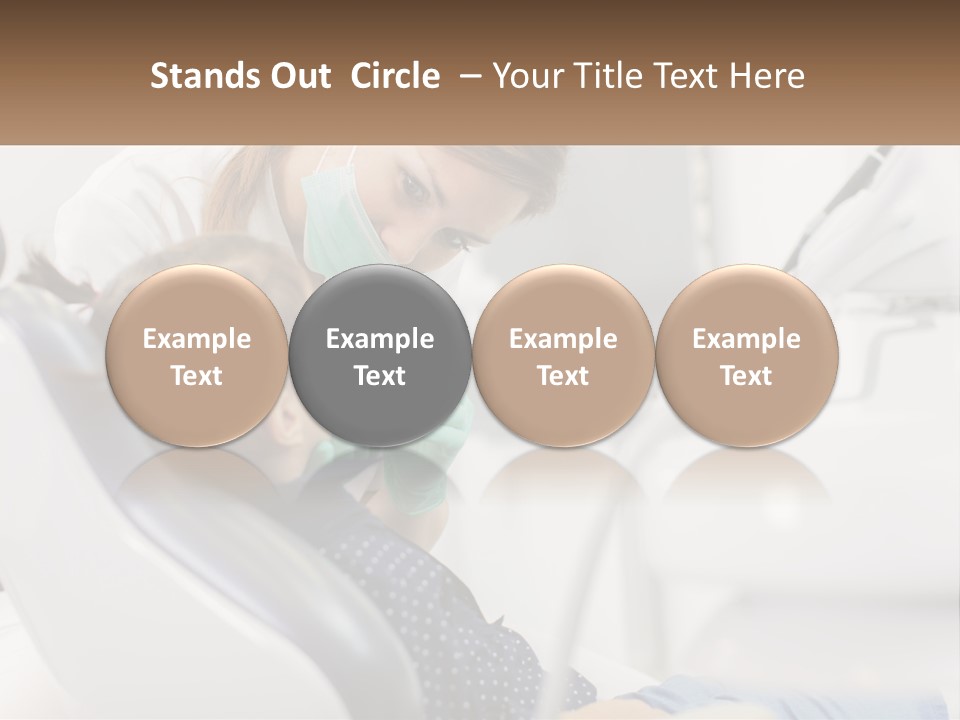 A Young Girl Getting Her Teeth Checked By A Dentist PowerPoint Template