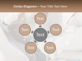 A Young Girl Getting Her Teeth Checked By A Dentist PowerPoint Template