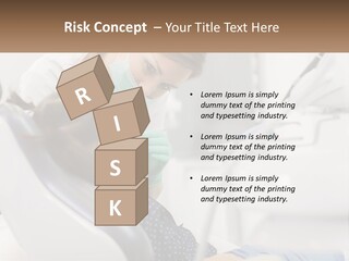 A Young Girl Getting Her Teeth Checked By A Dentist PowerPoint Template