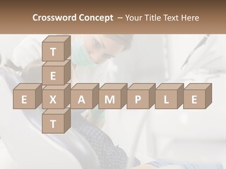 A Young Girl Getting Her Teeth Checked By A Dentist PowerPoint Template