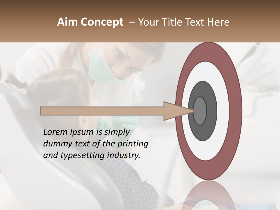 A Young Girl Getting Her Teeth Checked By A Dentist PowerPoint Template