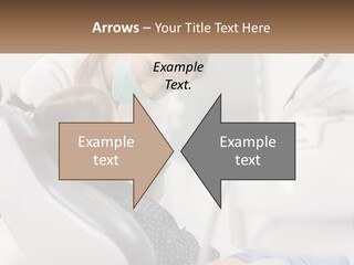A Young Girl Getting Her Teeth Checked By A Dentist PowerPoint Template