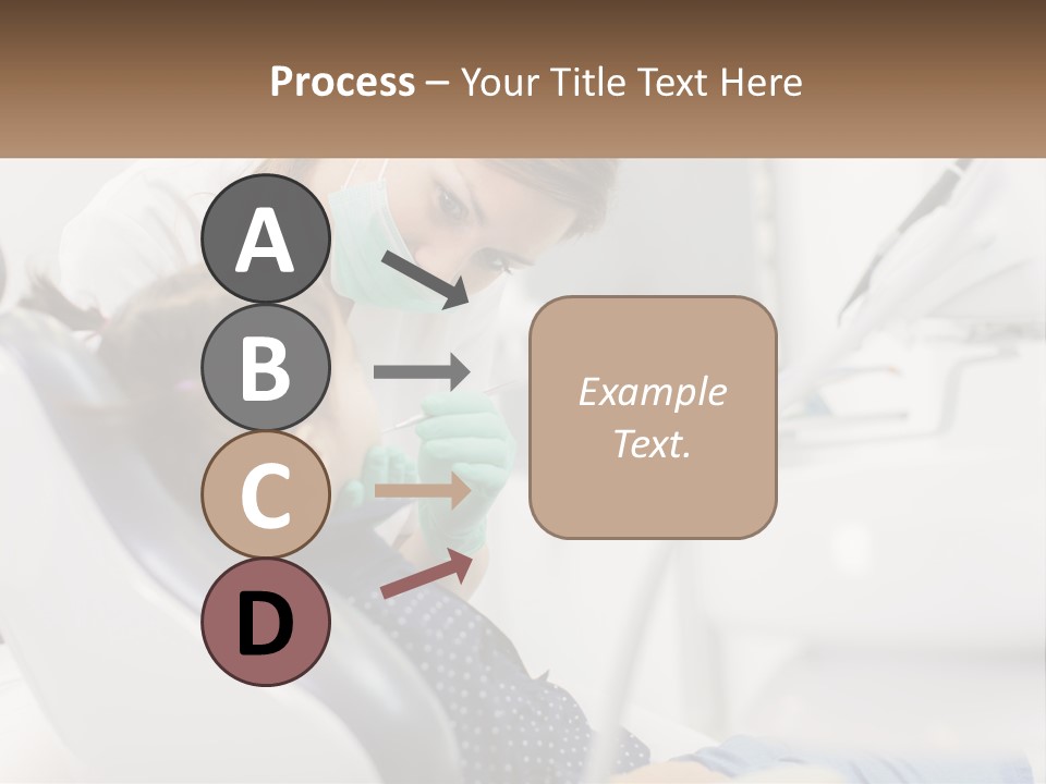 A Young Girl Getting Her Teeth Checked By A Dentist PowerPoint Template