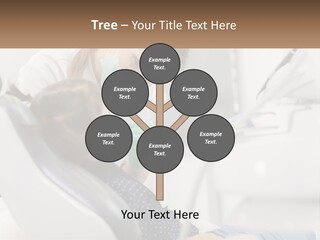 A Young Girl Getting Her Teeth Checked By A Dentist PowerPoint Template