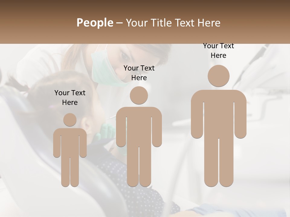 A Young Girl Getting Her Teeth Checked By A Dentist PowerPoint Template