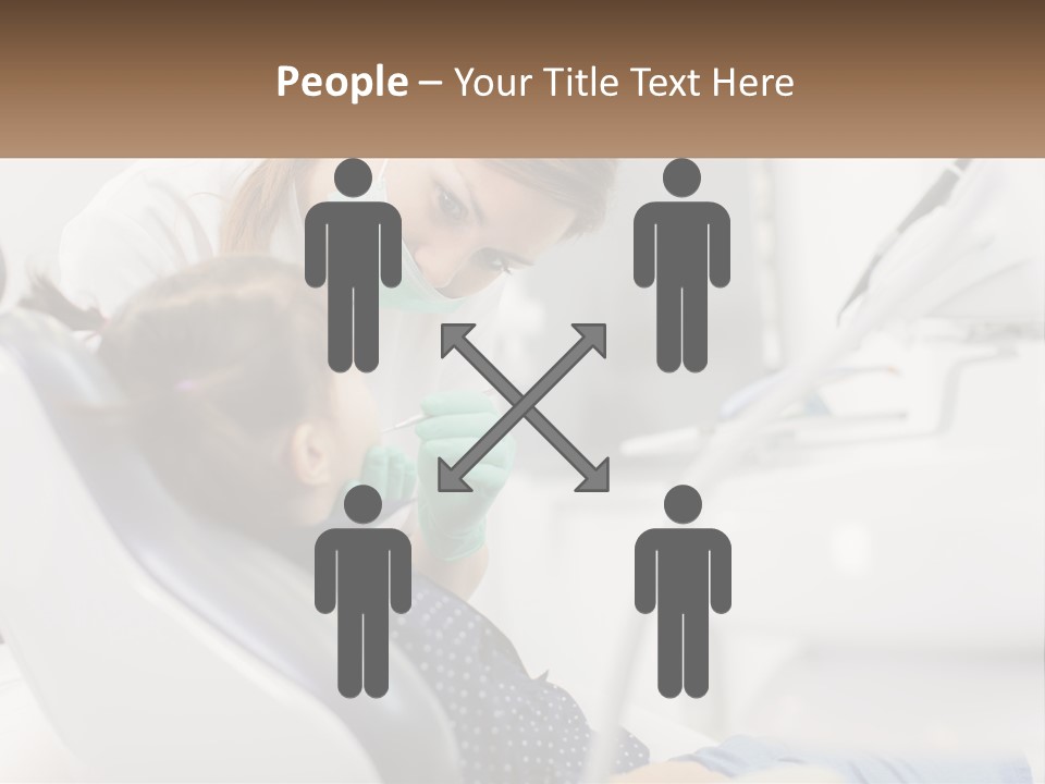 A Young Girl Getting Her Teeth Checked By A Dentist PowerPoint Template