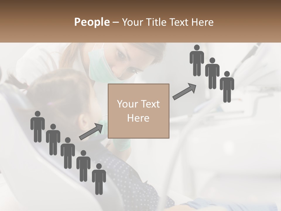 A Young Girl Getting Her Teeth Checked By A Dentist PowerPoint Template