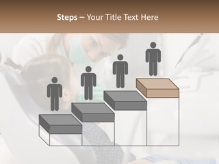 A Young Girl Getting Her Teeth Checked By A Dentist PowerPoint Template