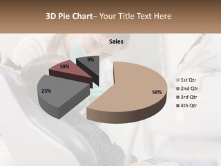 A Young Girl Getting Her Teeth Checked By A Dentist PowerPoint Template
