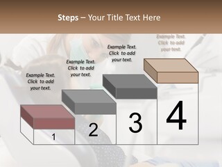 A Young Girl Getting Her Teeth Checked By A Dentist PowerPoint Template