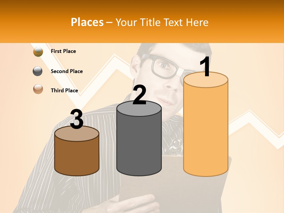 A Man Holding A Clipboard And Pen In His Hand PowerPoint Template