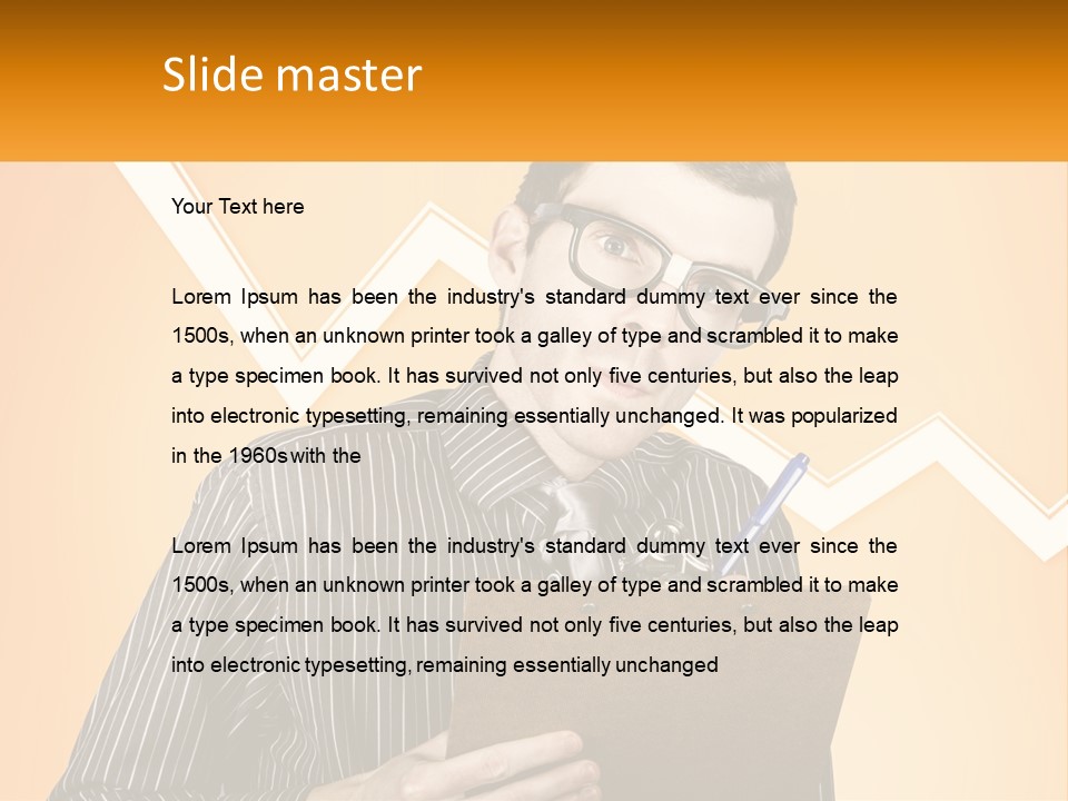A Man Holding A Clipboard And Pen In His Hand PowerPoint Template
