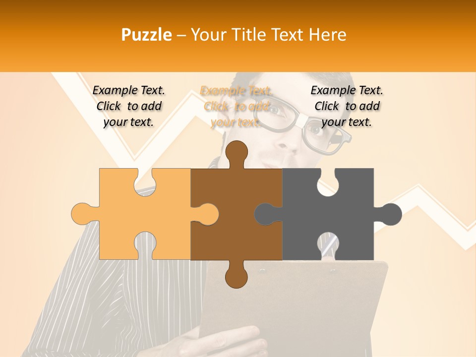 A Man Holding A Clipboard And Pen In His Hand PowerPoint Template