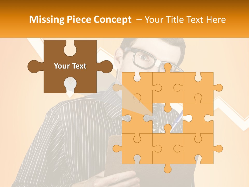 A Man Holding A Clipboard And Pen In His Hand PowerPoint Template