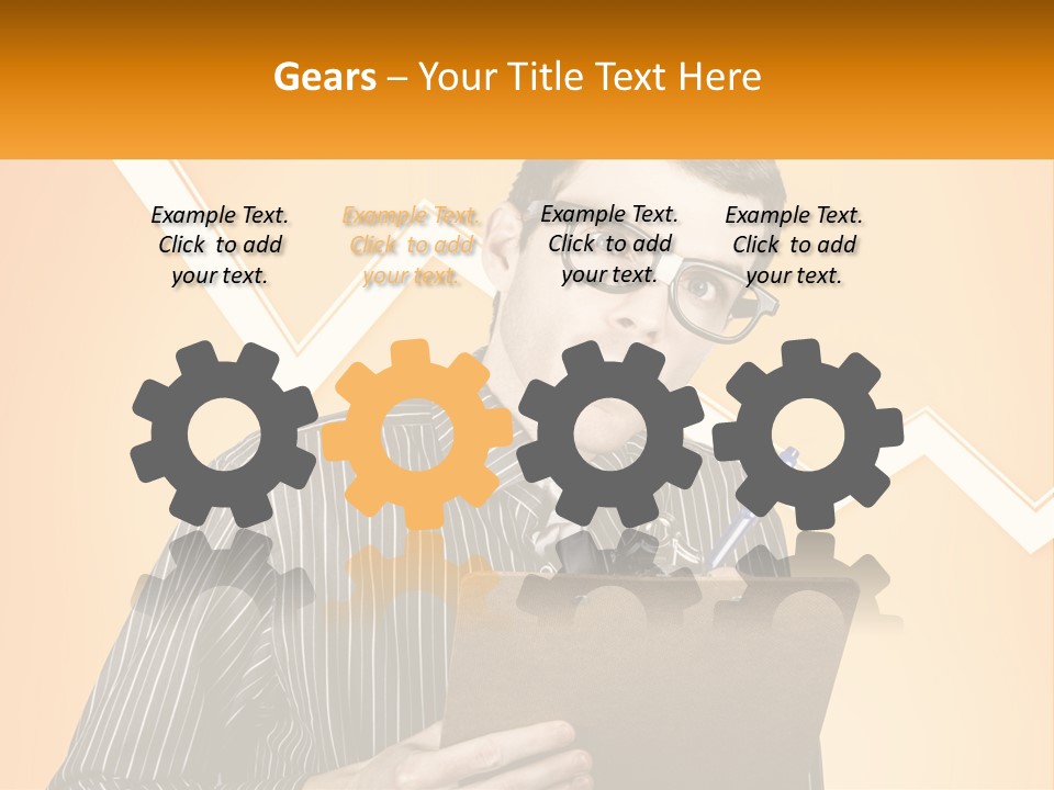 A Man Holding A Clipboard And Pen In His Hand PowerPoint Template