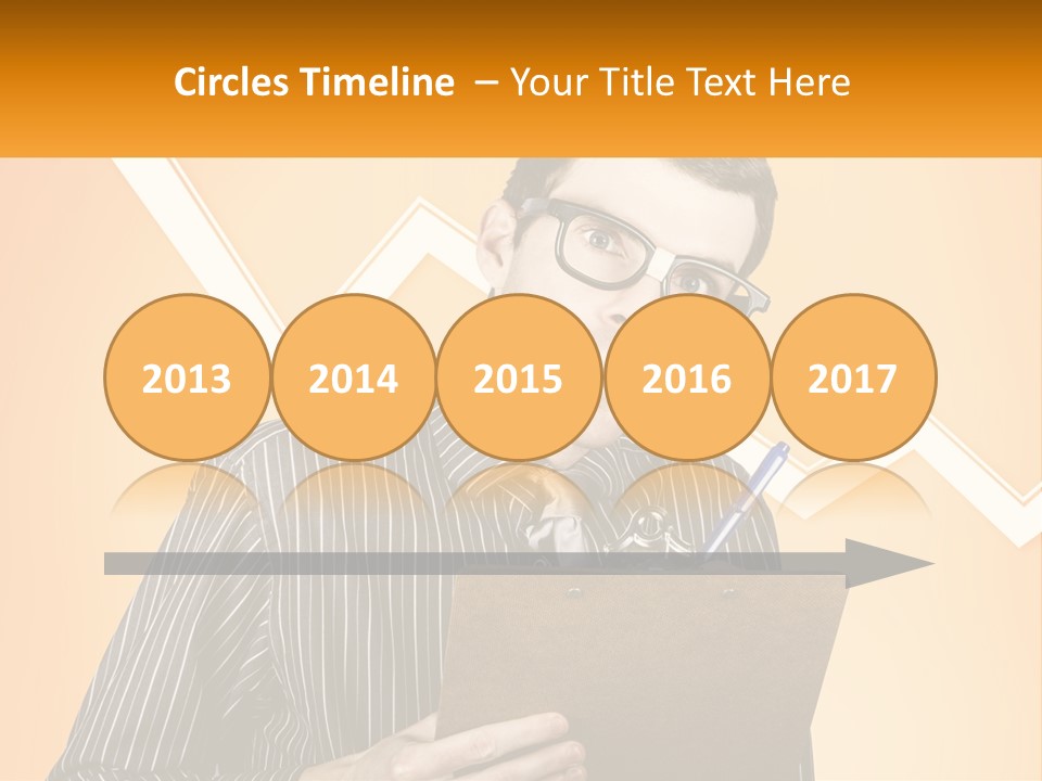 A Man Holding A Clipboard And Pen In His Hand PowerPoint Template