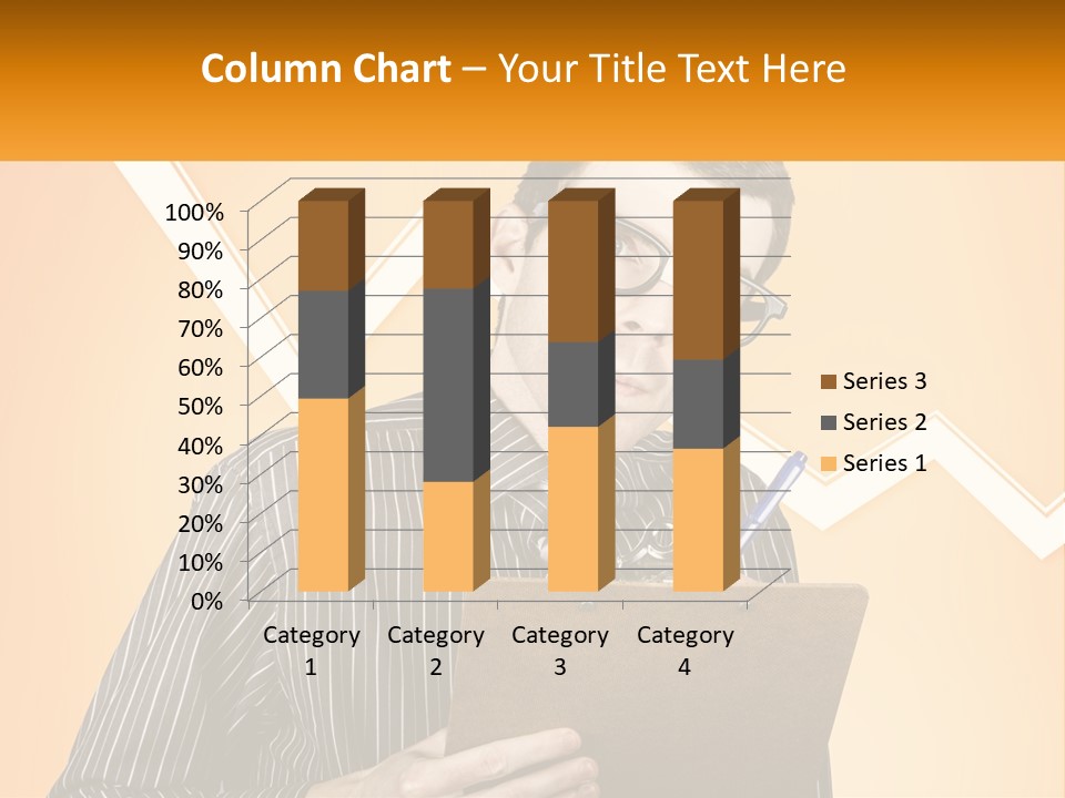 A Man Holding A Clipboard And Pen In His Hand PowerPoint Template