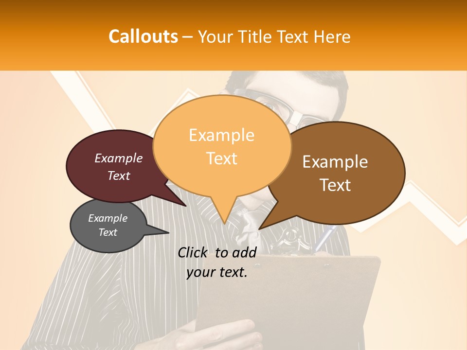 A Man Holding A Clipboard And Pen In His Hand PowerPoint Template