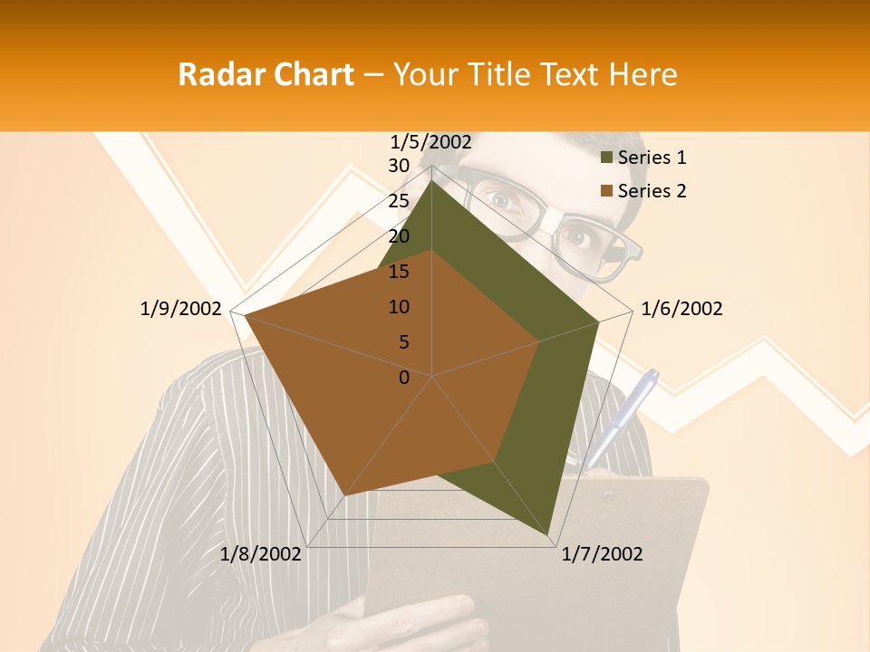 A Man Holding A Clipboard And Pen In His Hand PowerPoint Template