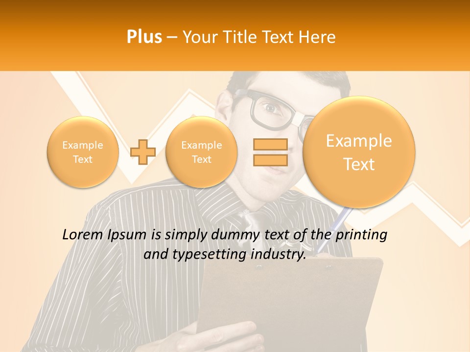 A Man Holding A Clipboard And Pen In His Hand PowerPoint Template